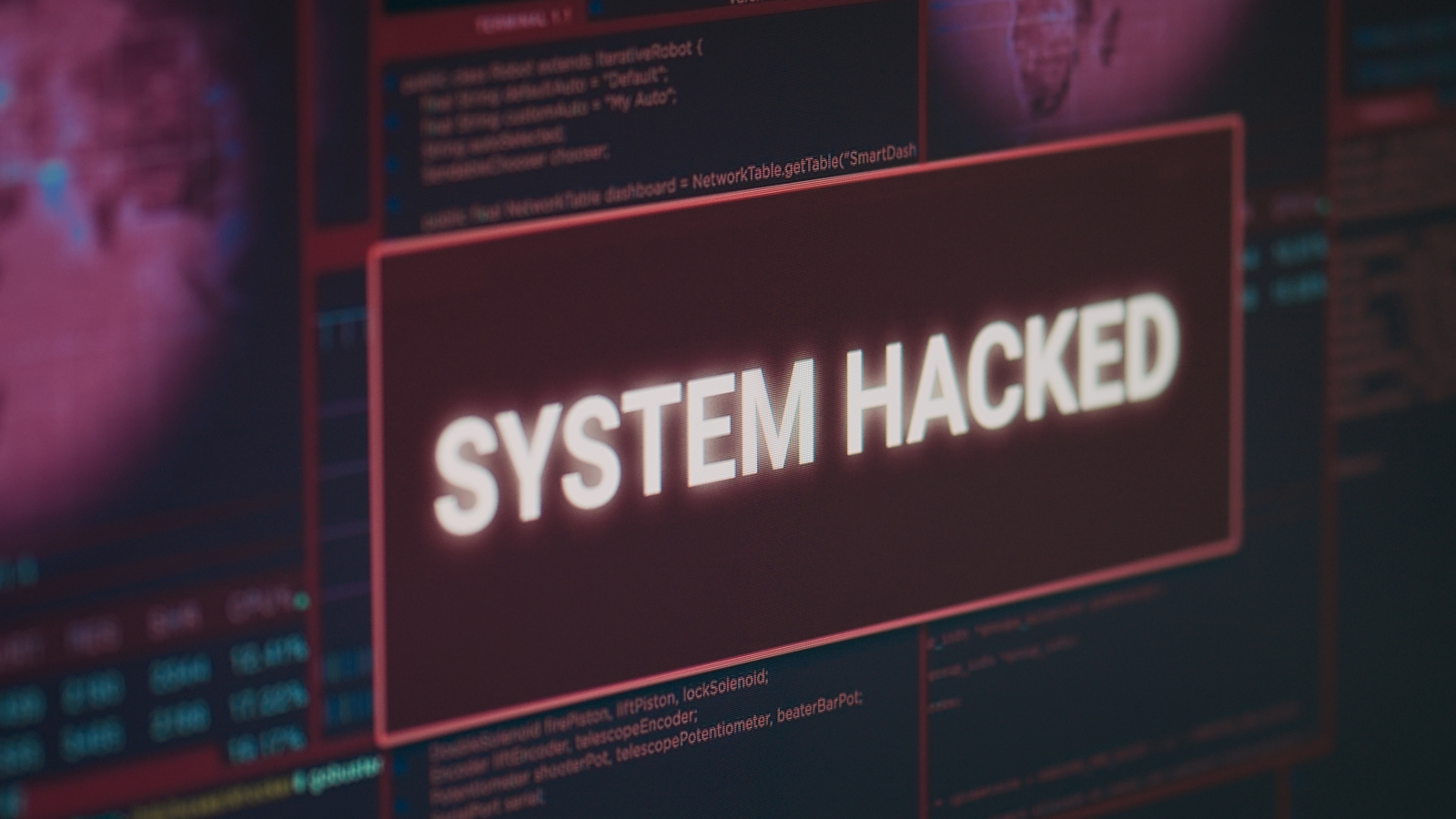 system hacked graphic